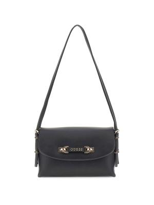 LEFIA FLAP SHOULDER BAG Nero