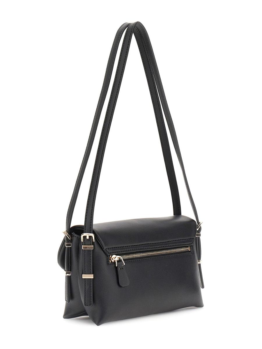 Guess Borse a spalla LEFIA FLAP SHOULDER BAG Nero Guess Borse a spalla LEFIA FLAP SHOULDER BAG Nero 2