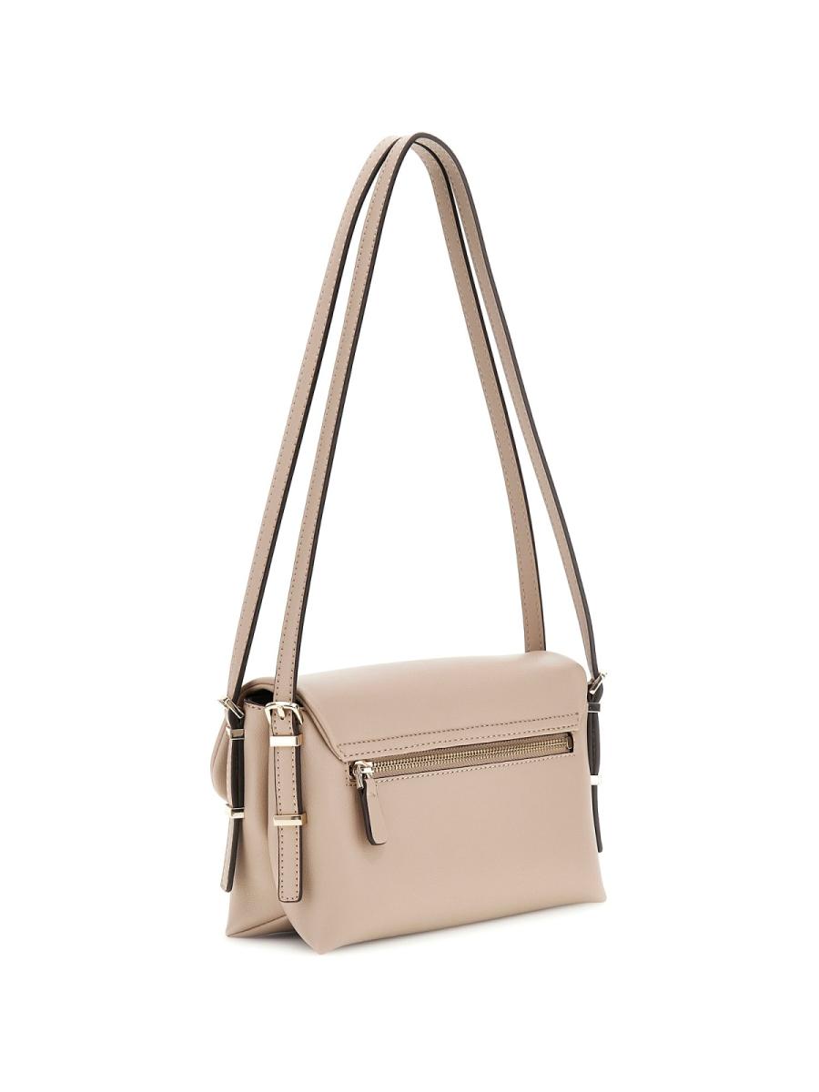Guess Borse a spalla LEFIA FLAP SHOULDER BAG Beige Taupe Guess Borse a spalla LEFIA FLAP SHOULDER BAG Beige Taupe 3
