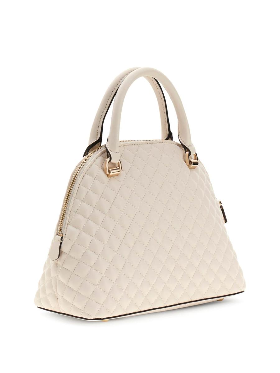 Guess Borse a mano EVERLEE DOME SATCHEL Bianco  Guess Borse a mano EVERLEE DOME SATCHEL Bianco  3