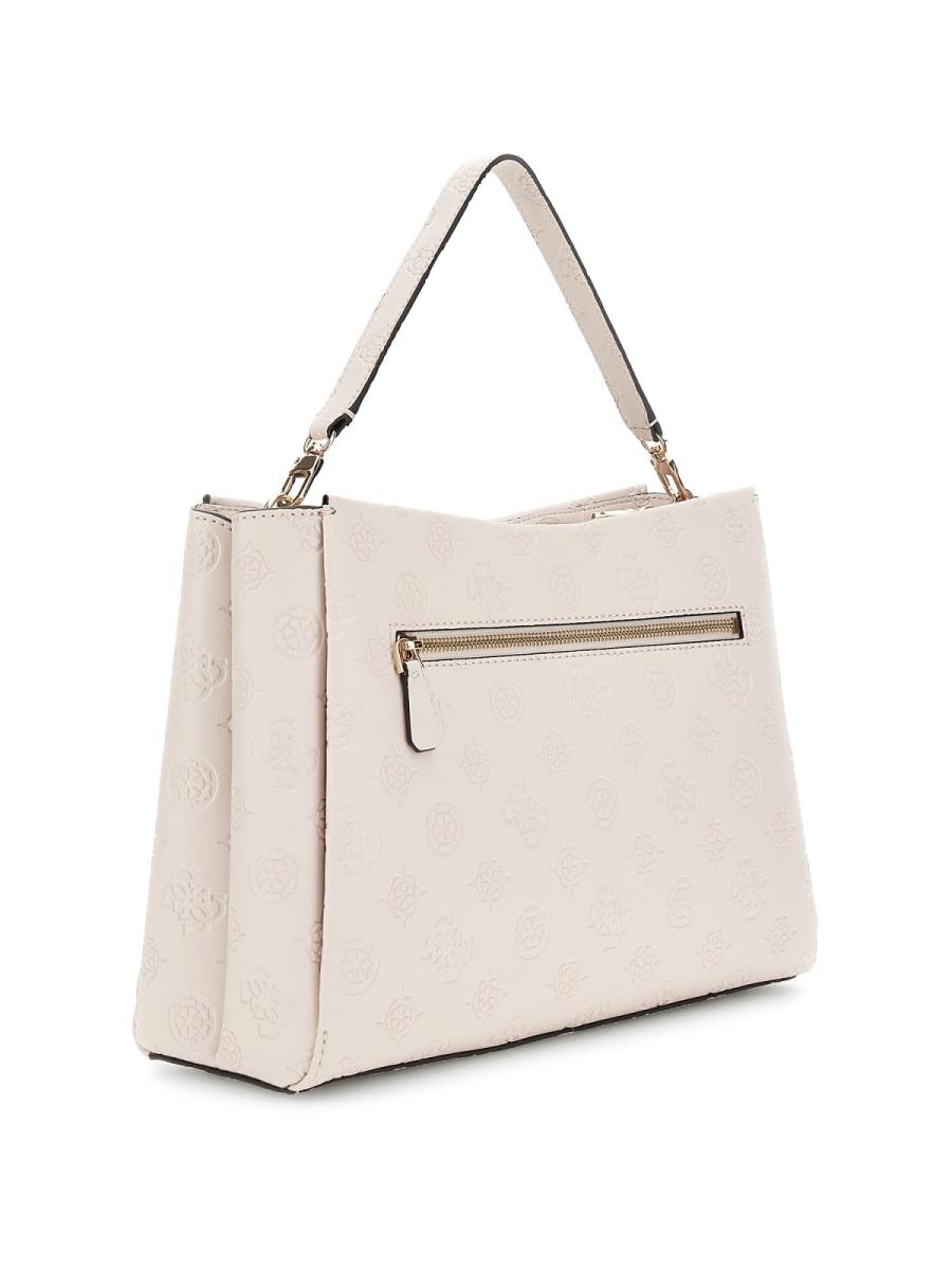 Guess Borse a mano TISHA LARGE GIRLFRIEND SATCHEL Rosa Crema 2