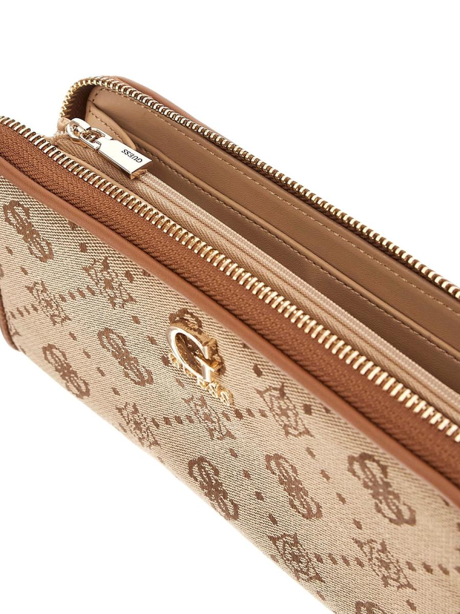Guess Portafogli NEDA SLG LARGE ZIP AROUND Beige Guess Portafogli NEDA SLG LARGE ZIP AROUND Beige 5