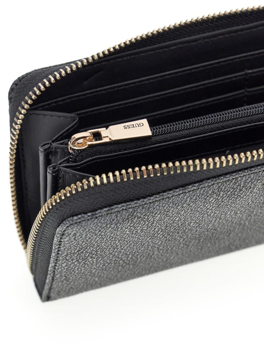 Guess Portafogli LAUREL II SLG LARGE ZIP AROUND Nero Nero Guess Portafogli LAUREL II SLG LARGE ZIP AROUND Nero Nero 3