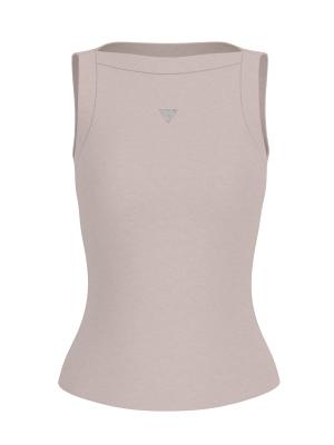 TINA RIBS TANK TOP Beige