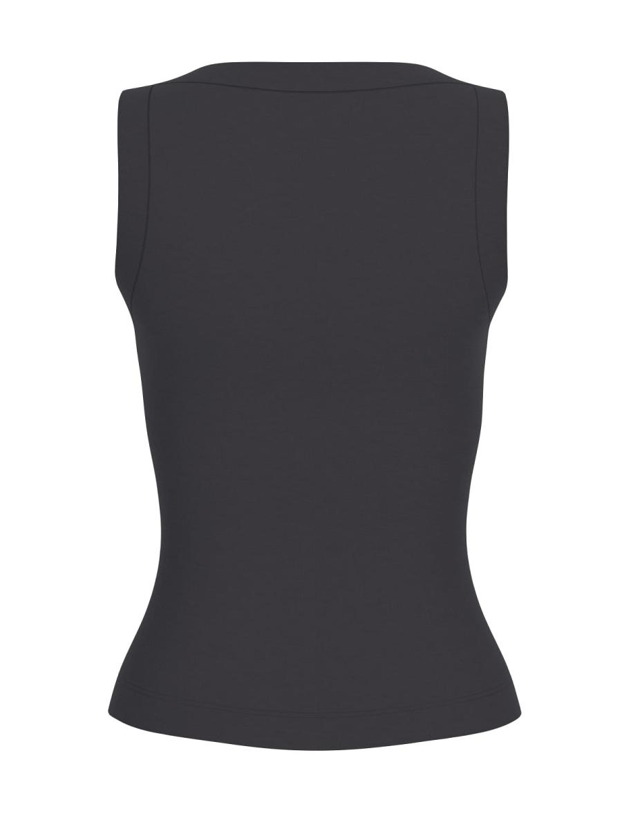 Guess Maglia TINA RIBS TANK TOP Nero 2