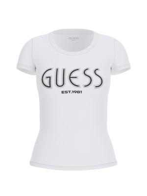 CN SS GUESS LOGO TEE Bianco