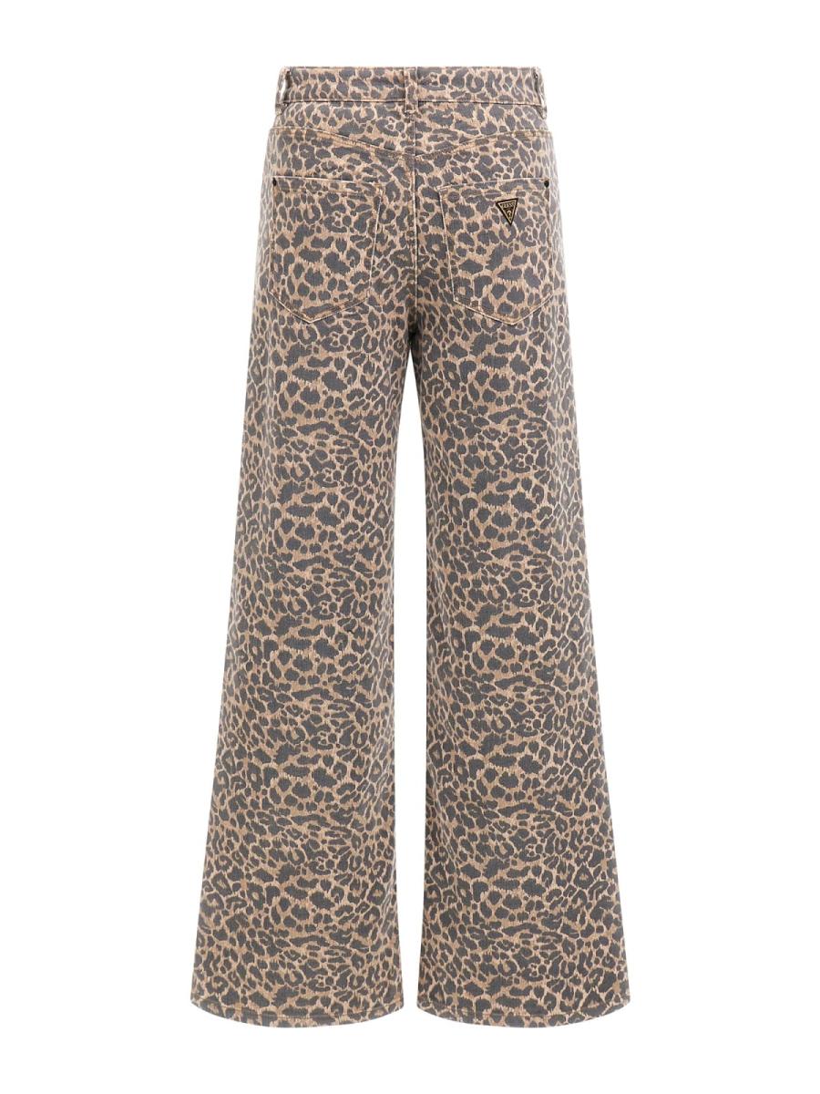 Guess Jeans WIDE LEG marrone animalier 2