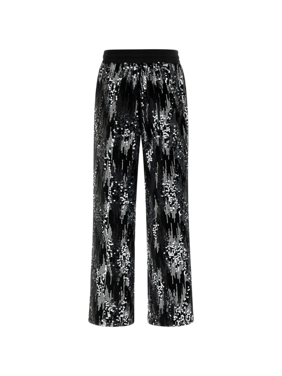 Guess Tute SEQUINS WIDE LEG PANTS Nero 2