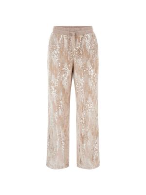 SEQUINS WIDE LEG PANTS Rosa
