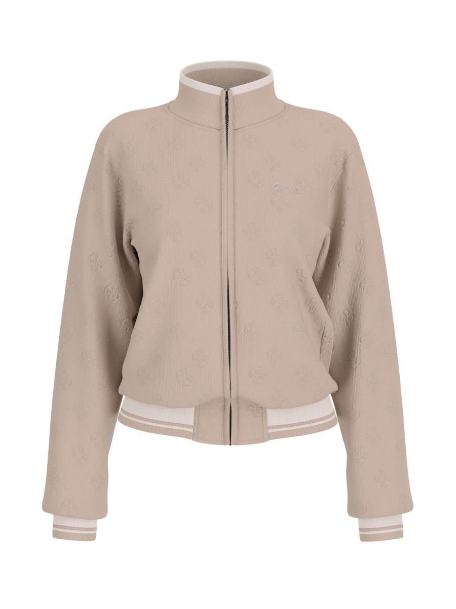 Guess Felpe PAULINA FULL ZIP SWEATSHIRT Beige 1