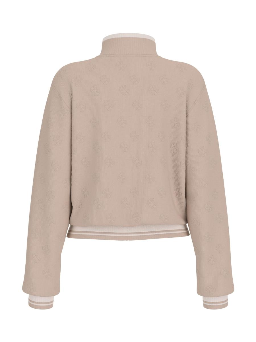 Guess Felpe PAULINA FULL ZIP SWEATSHIRT Beige 2
