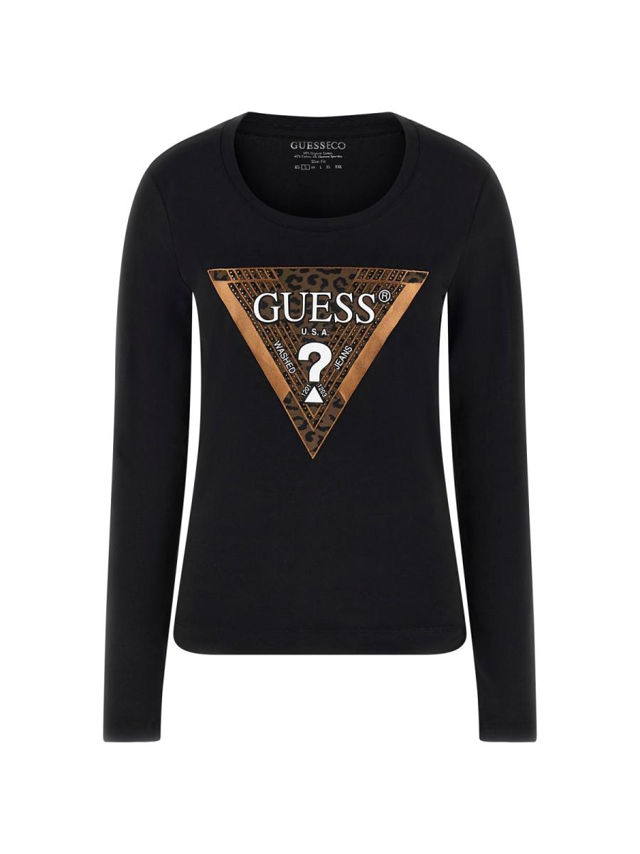 Guess T-shirt LS CN LEO TRIANGLE TEE Nero 1
