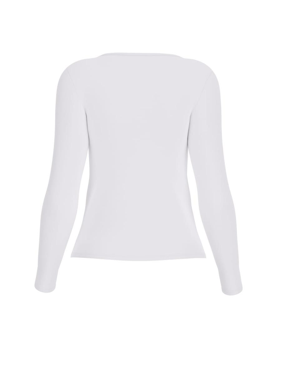 Guess T-shirt NEW CARRIE LS FITTED SHIRT Bianco 2