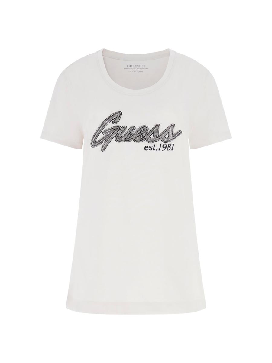 Guess T-shirt SS LOGO HOT FIX TEE Beige 1