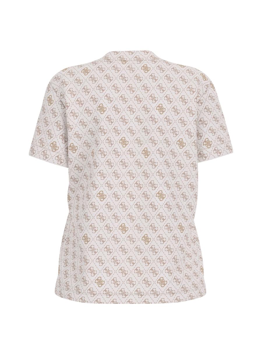 Guess T-shirt 4G RHOMBUS STUDS SS  Bianco 2