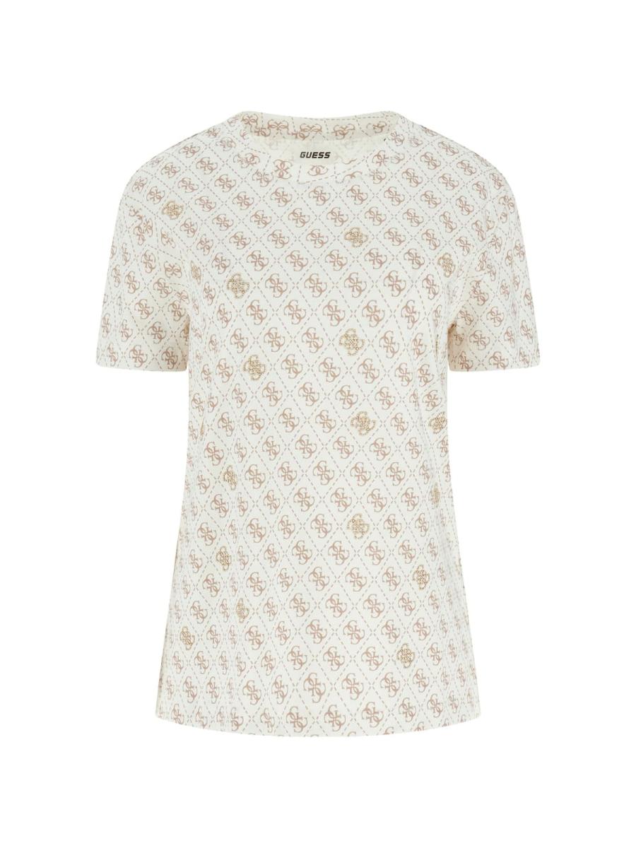 Guess T-shirt 4G RHOMBUS STUDS SS  Bianco 1