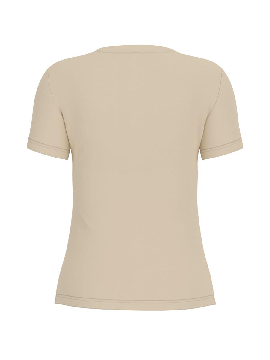 Guess T-shirt SS CN TRIANGLE PYTHON TEE Beige 2