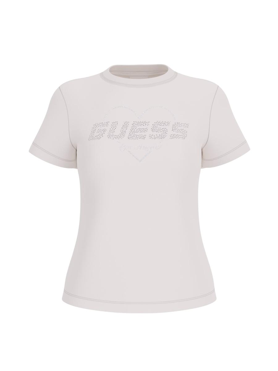Guess T-shirt NARCISO CN  Bianco panna 1