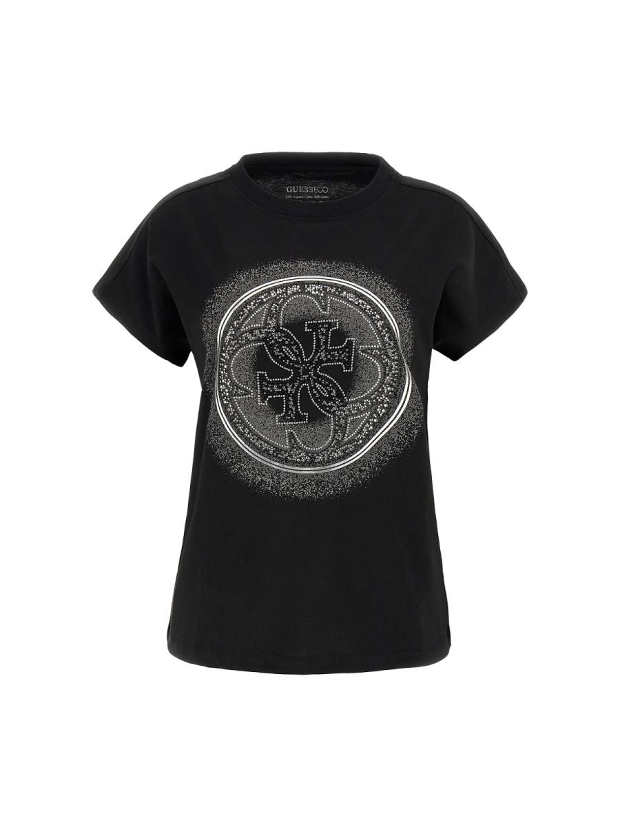 Guess T-shirt CN SS 4G SHADED HOTFIX Nero 1