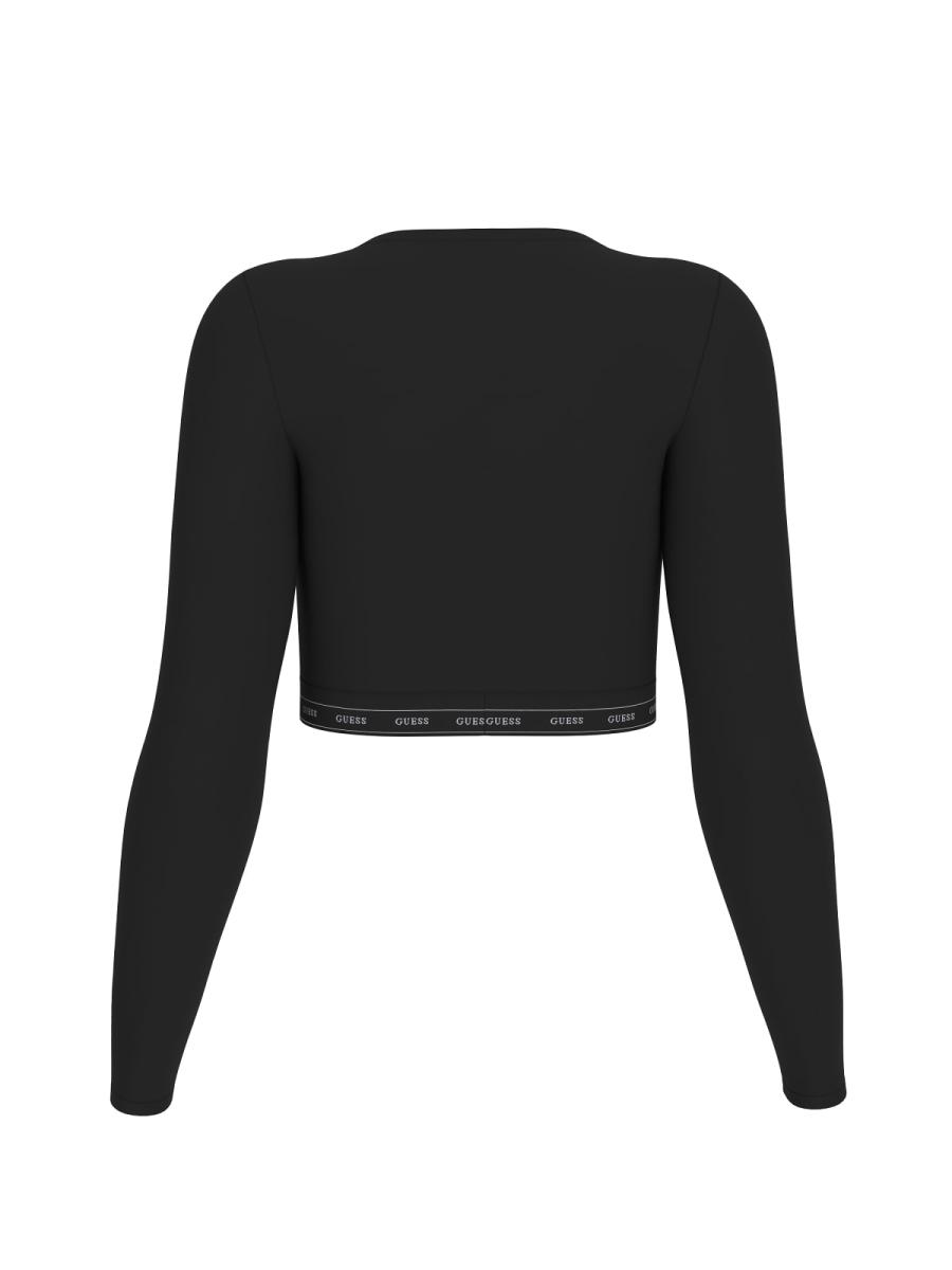 Guess T-shirt MATILDE SEAMLESS LS TEE Nero 2