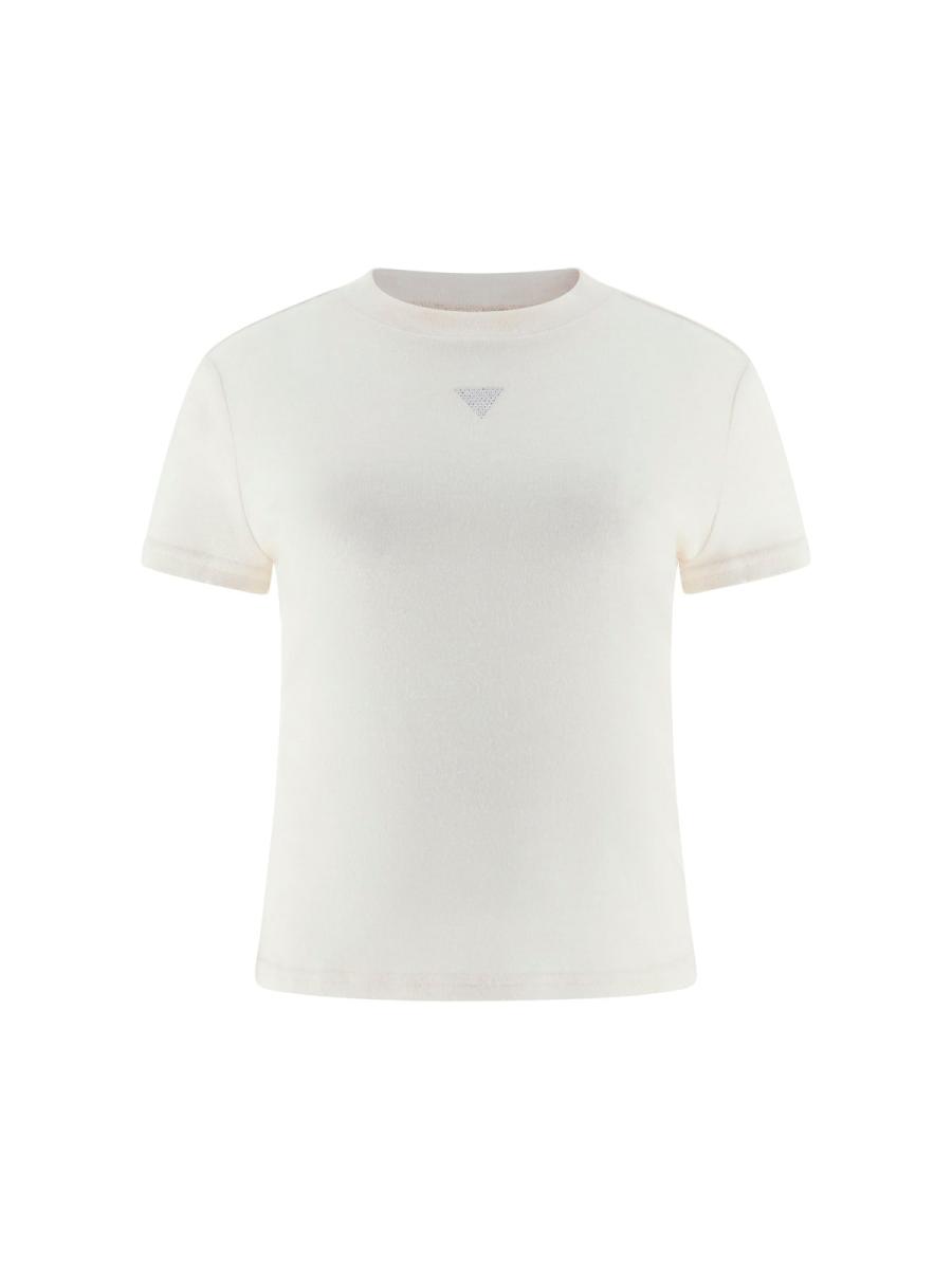 Guess Maglia SS ANITA MOCK NK TOP Bianco 1