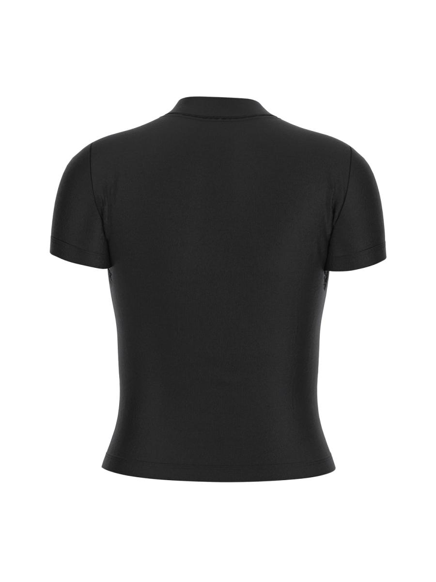 Guess Maglia SS ANITA MOCK NK TOP Nero 2