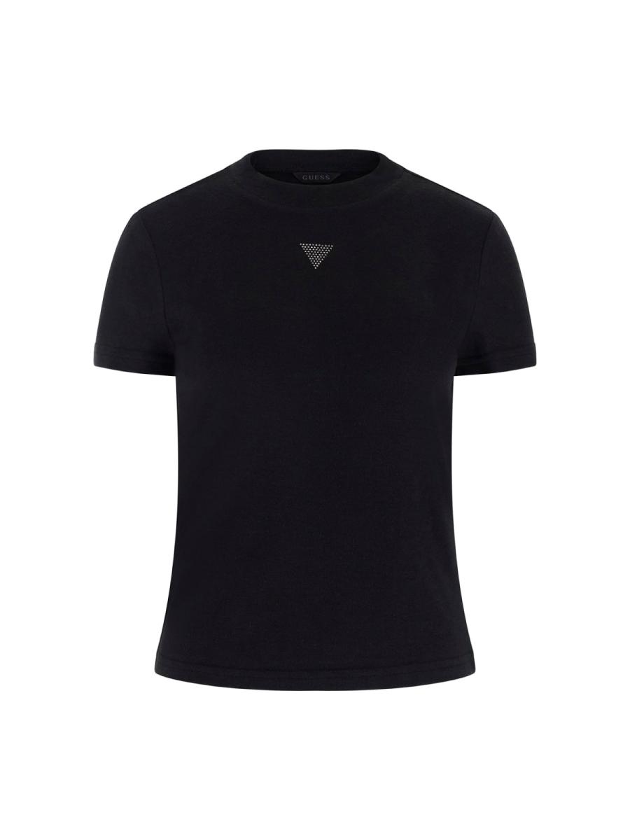 Guess Maglia SS ANITA MOCK NK TOP Nero 1