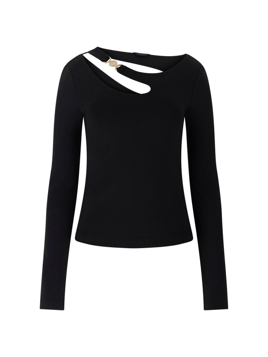 Guess Maglia LS ELEANOR BUCKLE TOP Nero 1