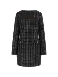 Vestiti LS SANDRA TWEED DRESS Nero