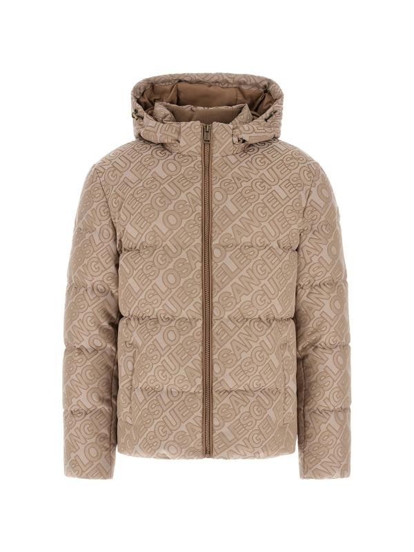 Giubbotti ALLOVER LOGO PUFFA JACKET Beige