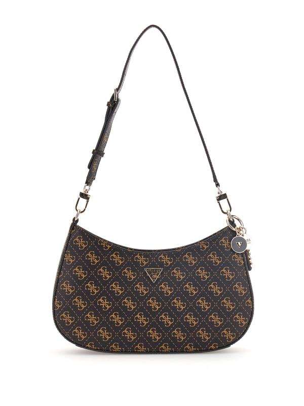 Borse a spalla NOELLE II TOP ZIP LOGO METALLIC Marrone monogram