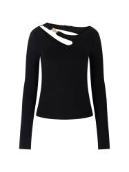 Maglia LS ELEANOR BUCKLE TOP Nero