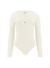 Body COLETTE LS BODYSUIT Bianco Panna