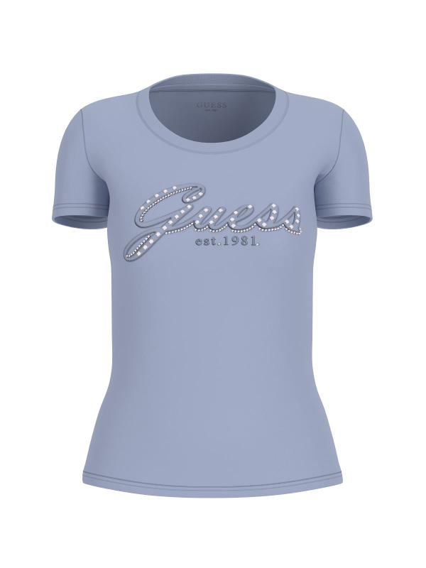 T-shirt CN SS EMBRO SCRIPT LOGO TEE Azzurro