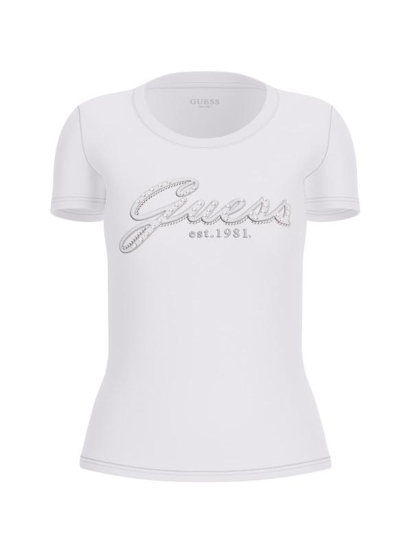 T-shirt CN SS EMBRO SCRIPT LOGO TEE Bianco