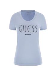 T-shirt CN SS GUESS LOGO TEE Azzurro