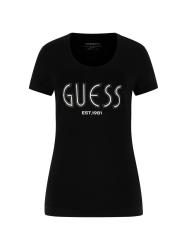 T-shirt CN SS GUESS LOGO TEE Nero