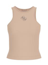 Canotte NEW SL ROUND NK GUENDALINA TOP Beige