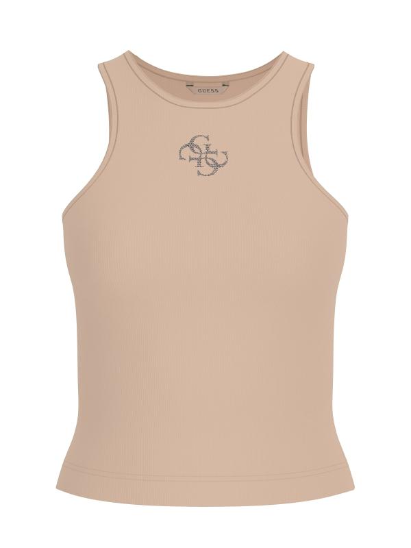 Canotte NEW SL ROUND NK GUENDALINA TOP Beige