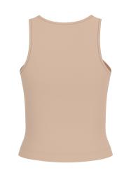 Canotte NEW SL ROUND NK GUENDALINA TOP Beige