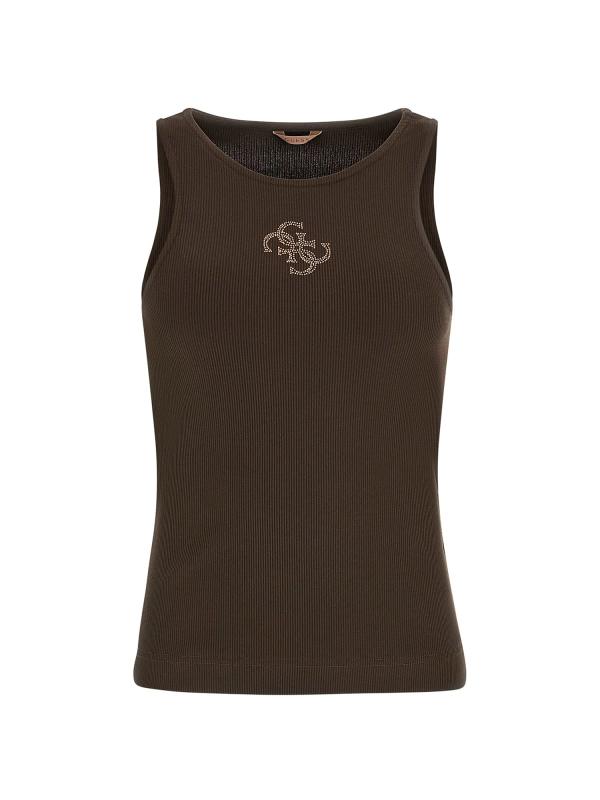 Canotte NEW SL ROUND NK GUENDALINA TOP Marrone