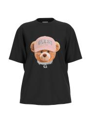 T-shirt TEDDY BEAR HAT SS T-SHIRT Nero