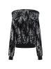 Felpe SEQUINS FULL-ZIP HOODIE Nero