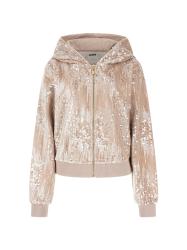 Felpe SEQUINS FULL-ZIP HOODIE Rosa