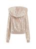 Felpe SEQUINS FULL-ZIP HOODIE Rosa