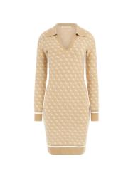 LS POLO AUBREY 4G SWTR DRESS Beige
