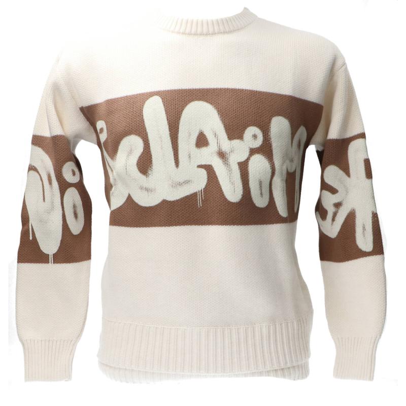 25IDS55201 GIROCOLLO GRAFFITO FASCIA Beige