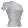 W4BI26J1314 SS MOCK NECK ALL OVER 4G TEE Bianco