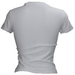 W4BI26J1314 SS MOCK NECK ALL OVER 4G TEE Bianco