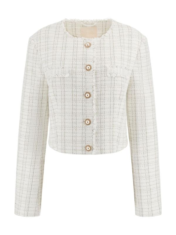 SANDRA TWEED JACKET Bianco